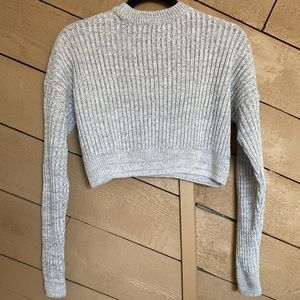 Grey Cropped Sweater